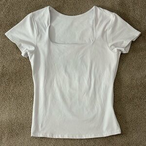 White Double-Lined Women's Top
